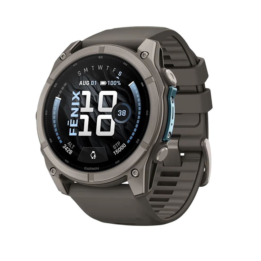Смарт-годинник Garmin Fenix 9 51mm Titanium with Pebble Gray Silicone Band (010-04763-00/01)