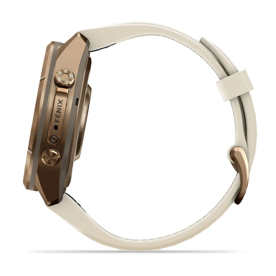 Смарт-годинник Garmin Fenix 9 Pro 43mm Autumn Gold Titanium Case with Cream/French Gray Silicone Band (010-04335-25/26)