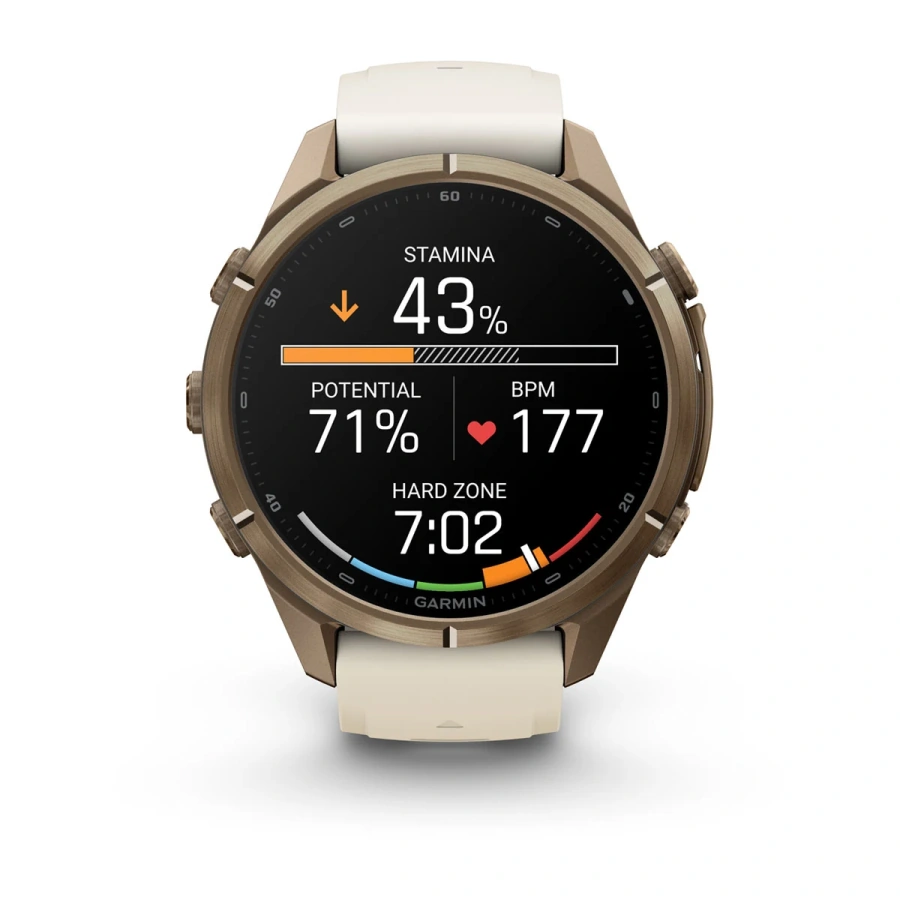 Смарт-годинник Garmin Fenix 9 Pro 43mm Autumn Gold Titanium Case with Cream/French Gray Silicone Band (010-04335-25/26)