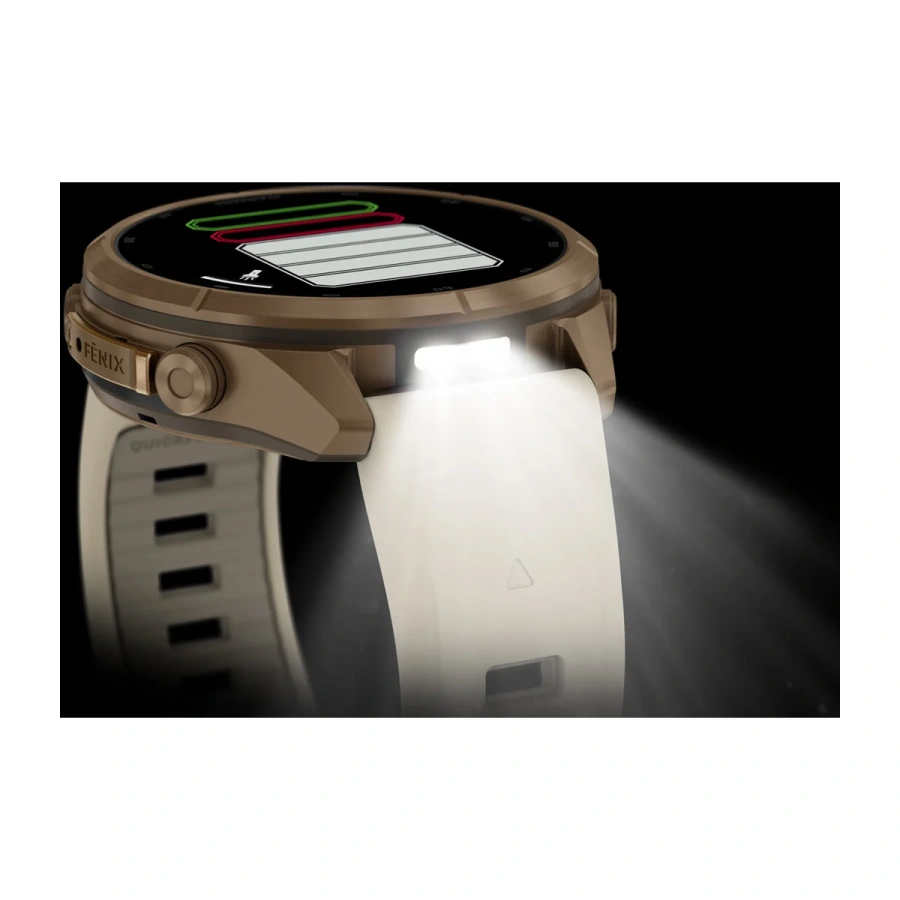 Смарт-годинник Garmin Fenix 9 Pro 43mm Autumn Gold Titanium Case with Cream/French Gray Silicone Band (010-04335-25/26)