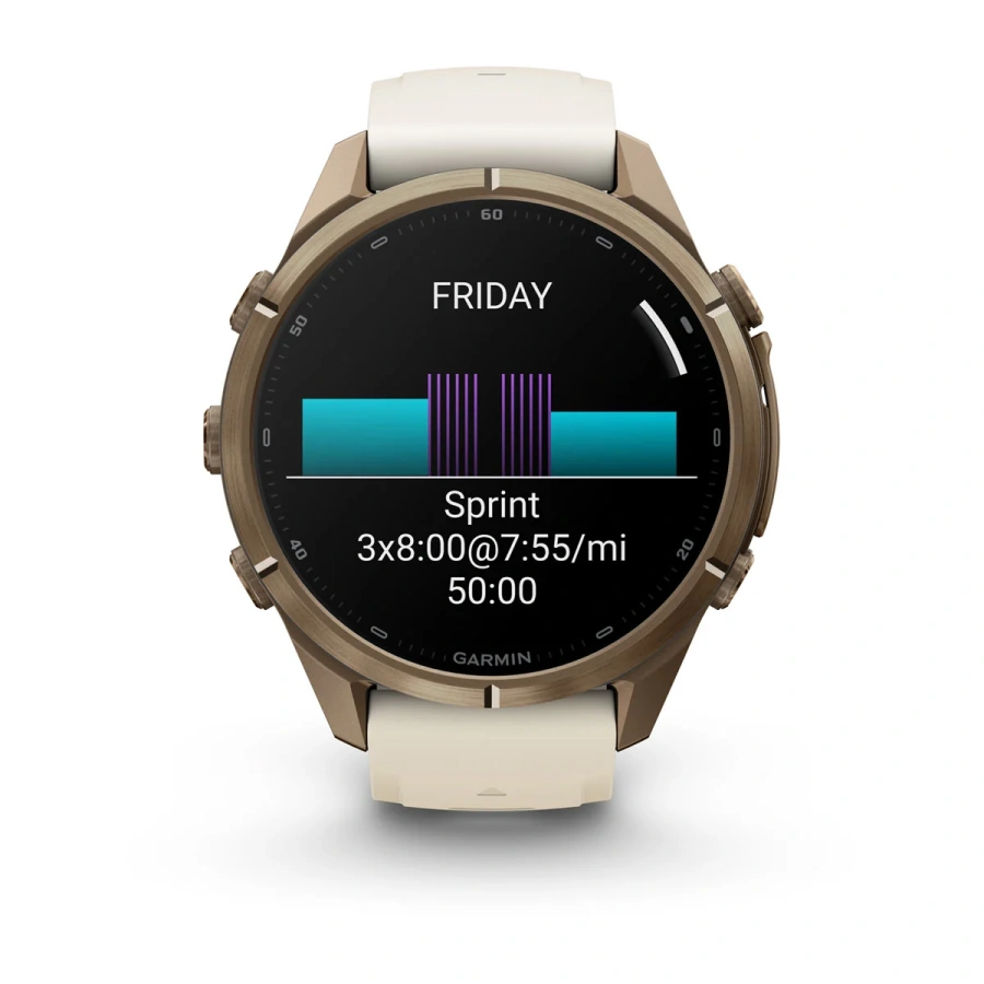 Смарт-годинник Garmin Fenix 9 Pro 43mm Autumn Gold Titanium Case with Cream/French Gray Silicone Band (010-04335-25/26)