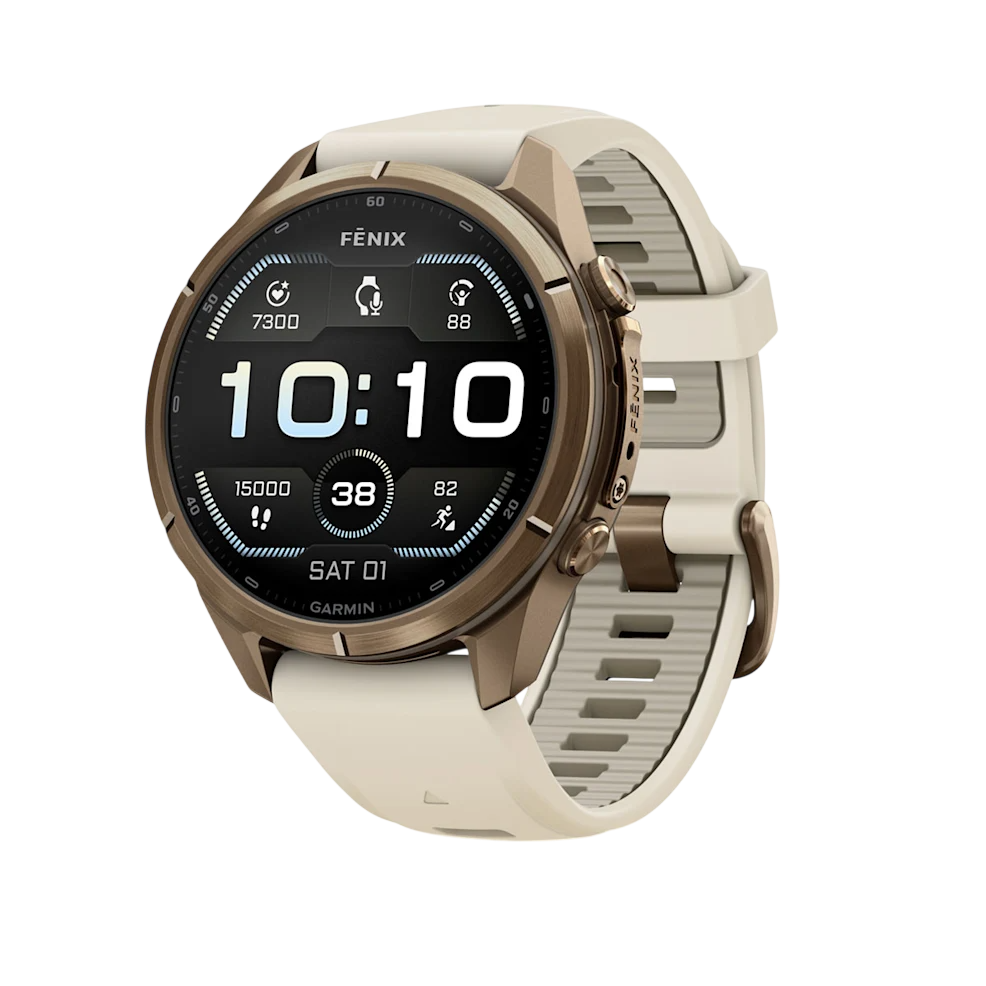Смарт-годинник Garmin Fenix 9 Pro 43mm Autumn Gold Titanium Case with Cream/French Gray Silicone Band (010-04335-25/26)