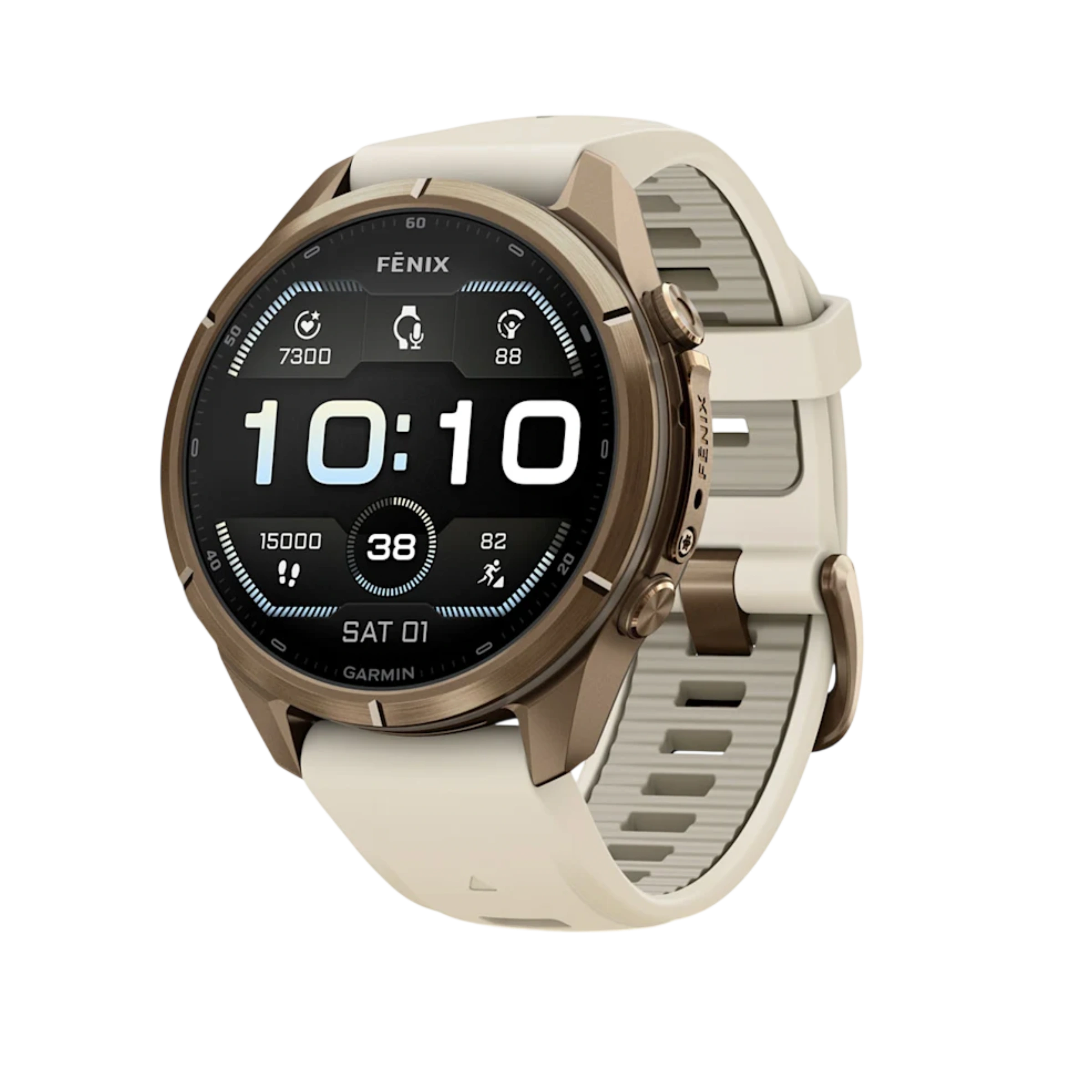 Смарт-годинник Garmin Fenix 9 Pro 43mm Autumn Gold Titanium Case with Cream/French Gray Silicone Band (010-04335-25/26)