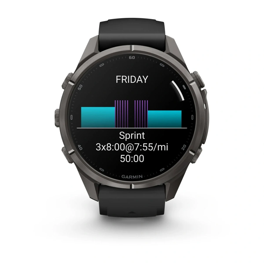 Смарт-годинник Garmin Fenix 9 Pro 43mm Carbon Gray DLC Titanium Case with Black/Pebble Gray Silicone Band (010-04335-15/16)