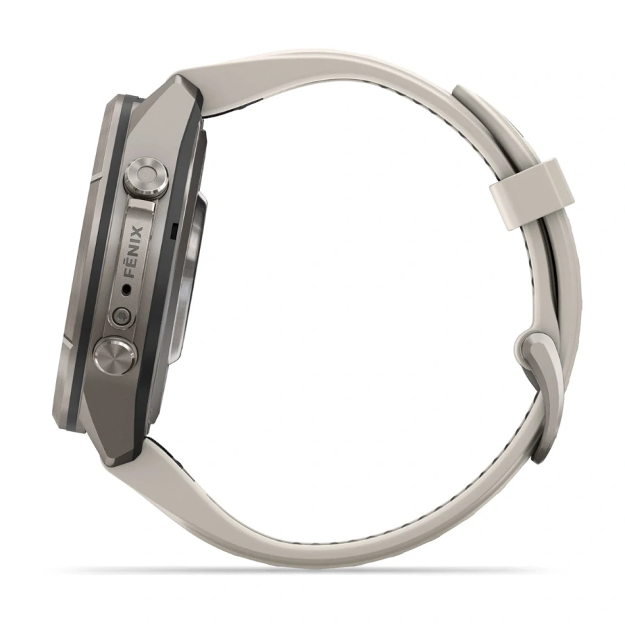 Смарт-годинник Garmin Fenix 9 Pro 43mm Titanium Case with Fog Gray/Dark Sandstone Silicone Band (010-04335-85/86)