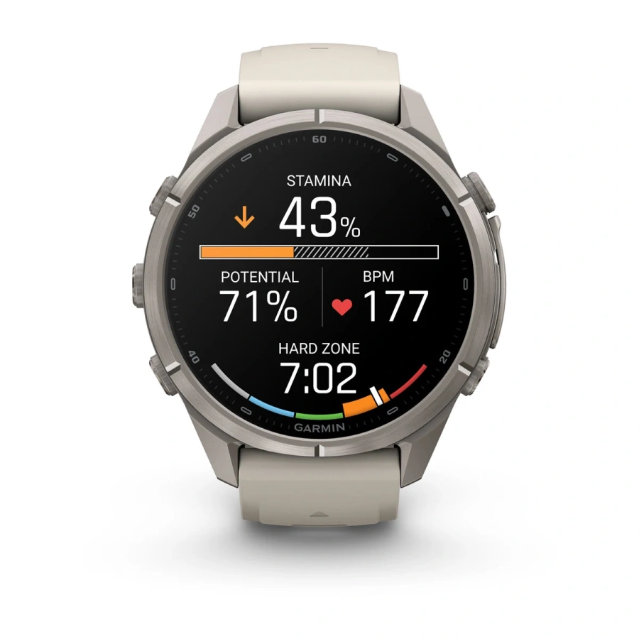 Смарт-годинник Garmin Fenix 9 Pro 43mm Titanium Case with Fog Gray/Dark Sandstone Silicone Band (010-04335-85/86)