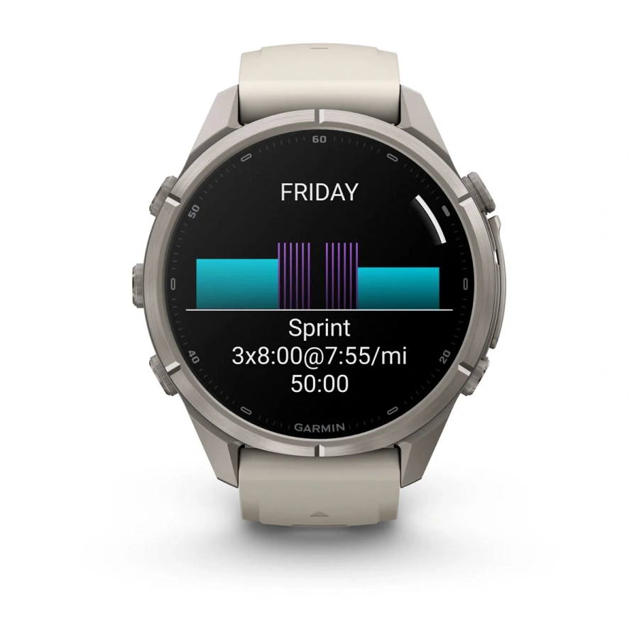 Смарт-годинник Garmin Fenix 9 Pro 43mm Titanium Case with Fog Gray/Dark Sandstone Silicone Band (010-04335-85/86)