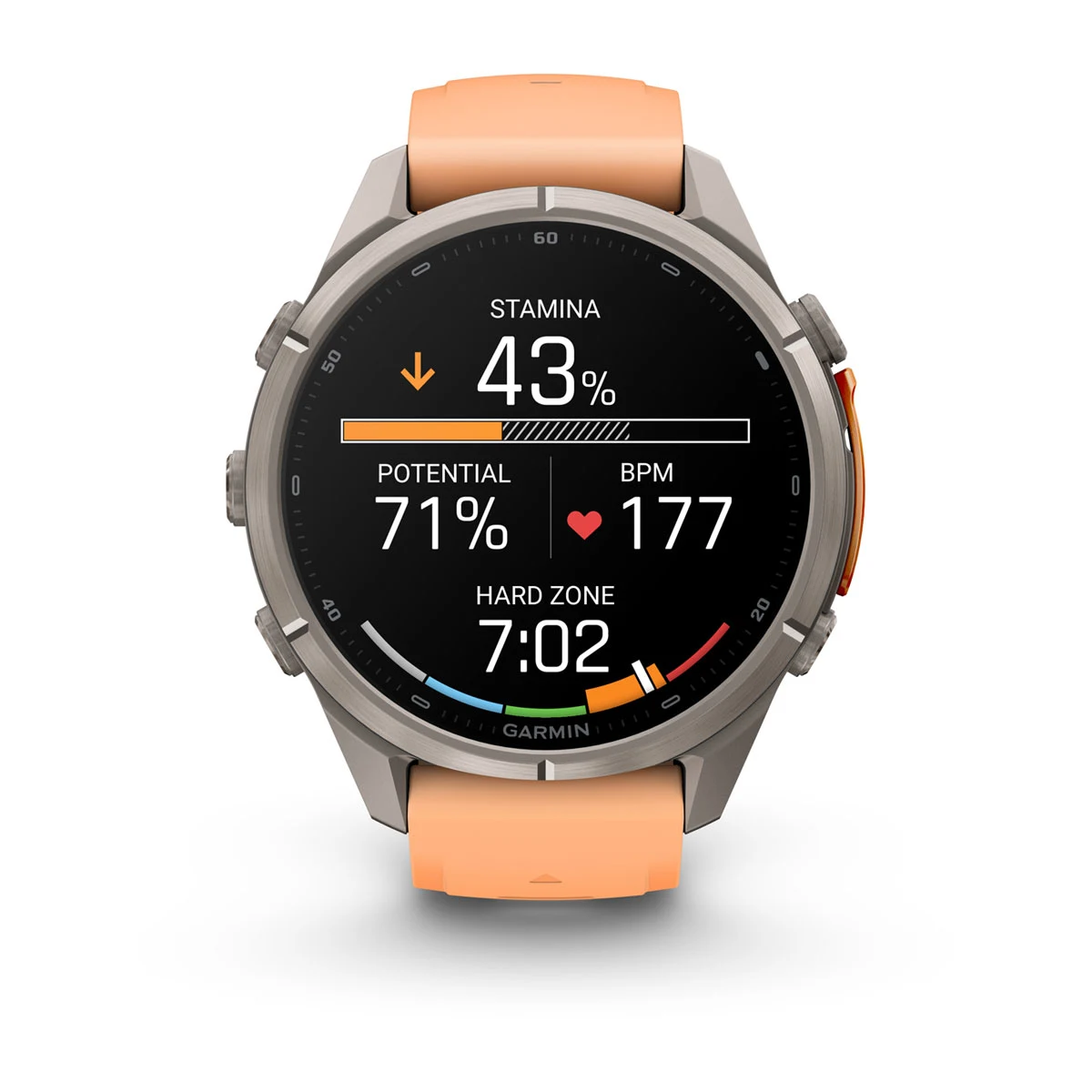 Смарт-годинник Garmin Fenix 9 Pro 43mm Titanium Case with Shell Pink/Autumn Orange Silicone Band (010-04335-05/06)