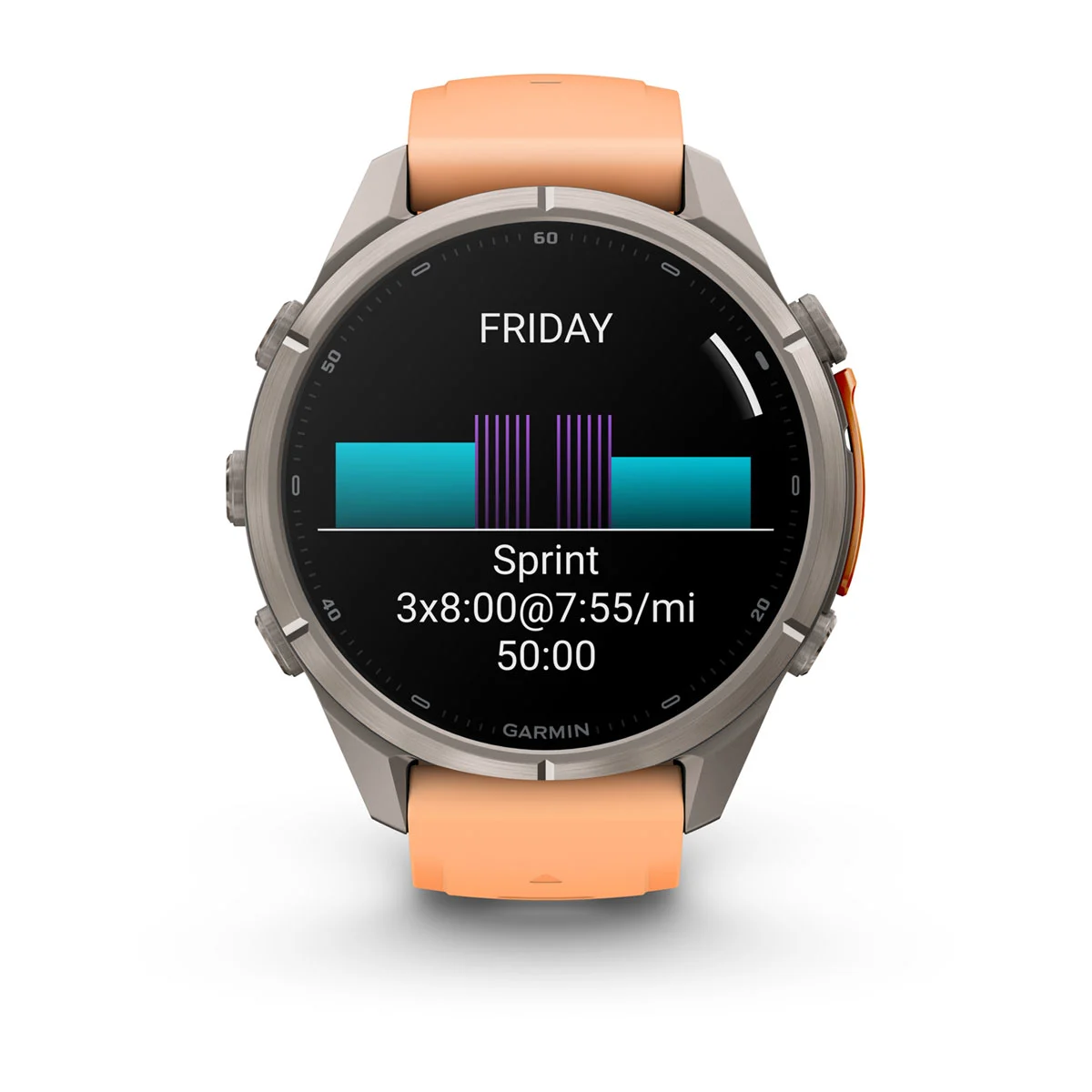 Смарт-годинник Garmin Fenix 9 Pro 43mm Titanium Case with Shell Pink/Autumn Orange Silicone Band (010-04335-05/06)