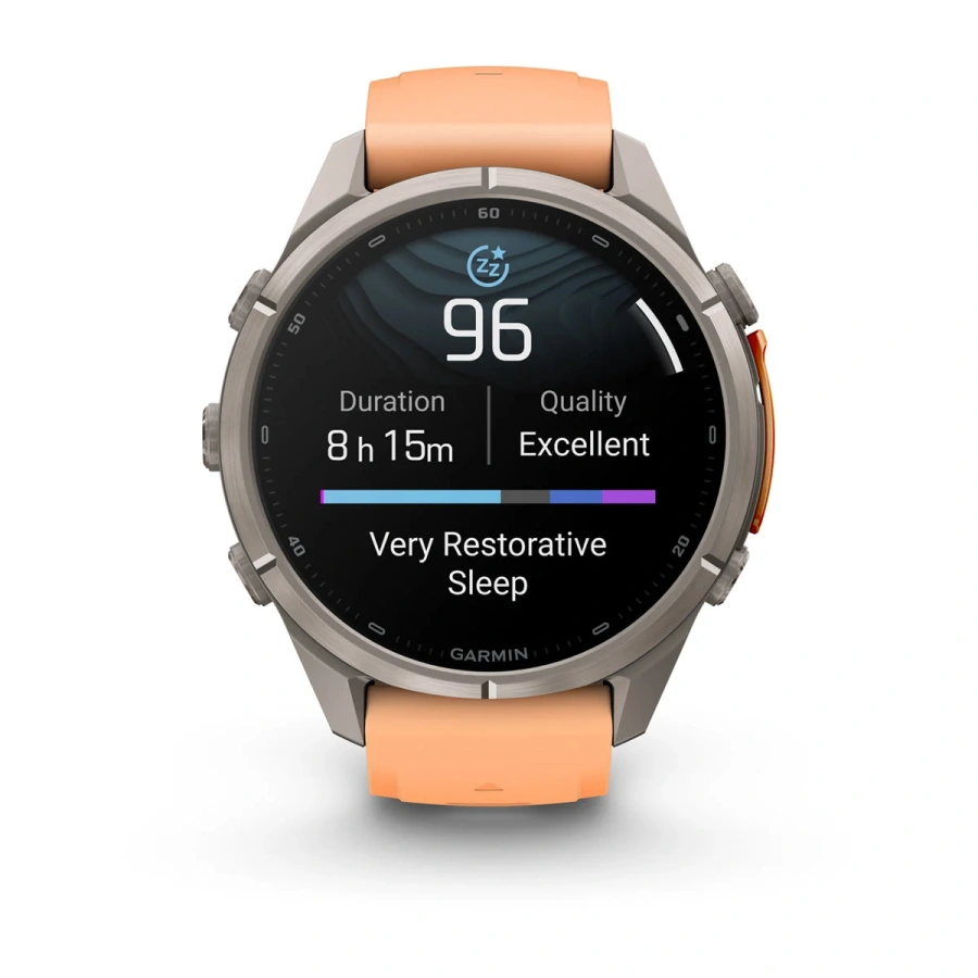 Смарт-годинник Garmin Fenix 9 Pro 43mm Titanium Case with Shell Pink/Autumn Orange Silicone Band (010-04335-05/06)