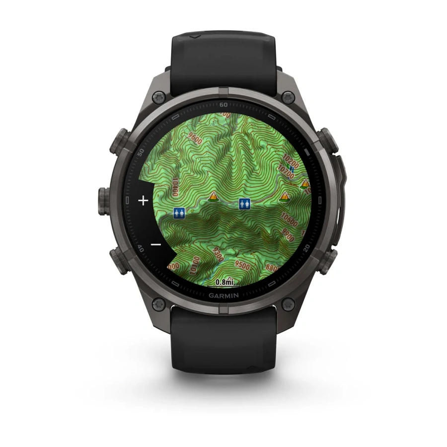 Смарт-годинник Garmin Fenix 9 Pro 47mm Carbon Gray DLC Titanium Case with Black/Pebble Gray Silicone Band (010-04336-15/16)