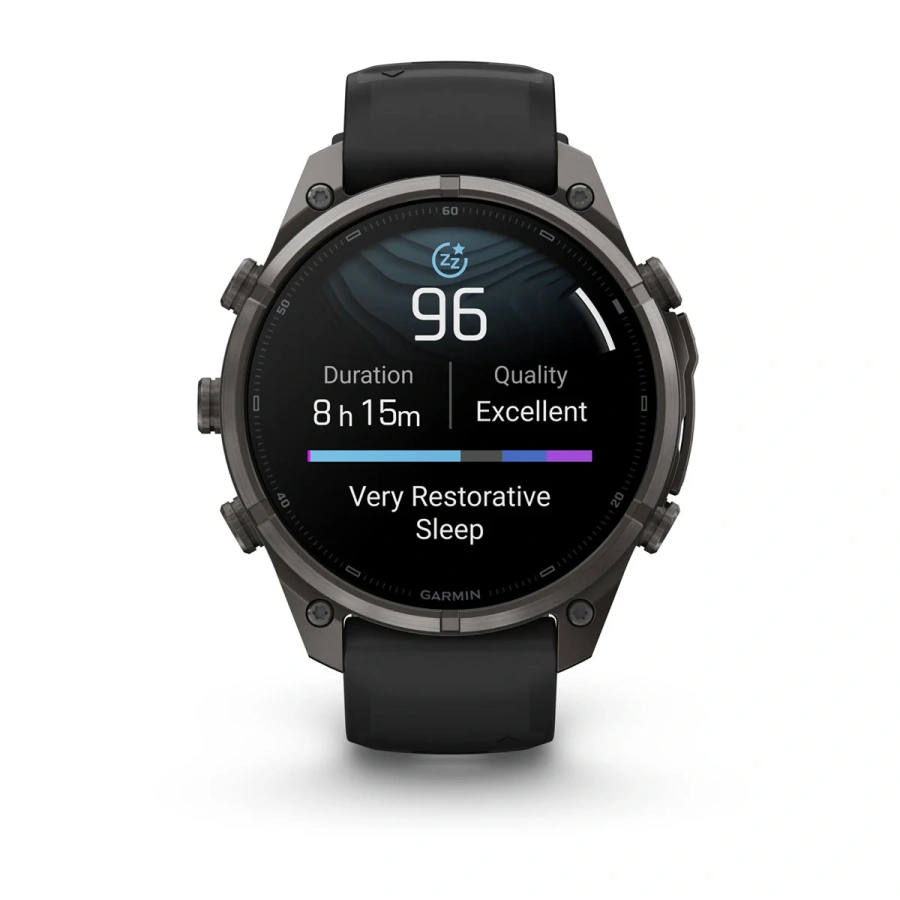 Смарт-годинник Garmin Fenix 9 Pro 47mm Carbon Gray DLC Titanium Case with Black/Pebble Gray Silicone Band (010-04336-15/16)