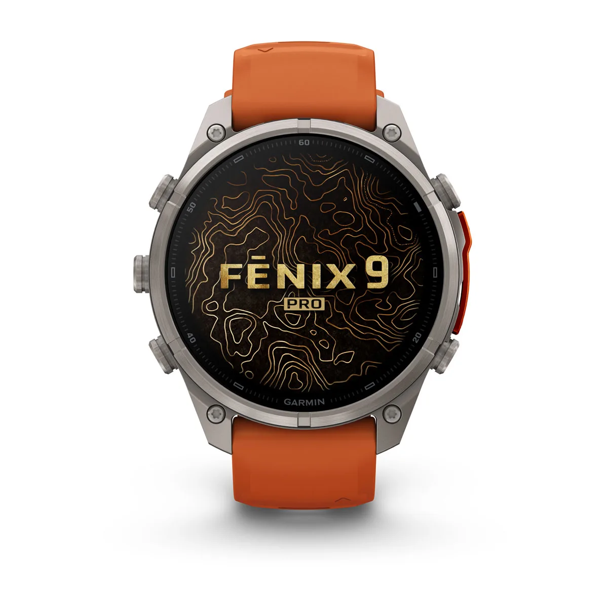 Смарт-годинник Garmin Fenix 9 Pro 47mm Titanium Case with Autumn Orange/Spark Orange Silicone Band (010-04336-05/06)