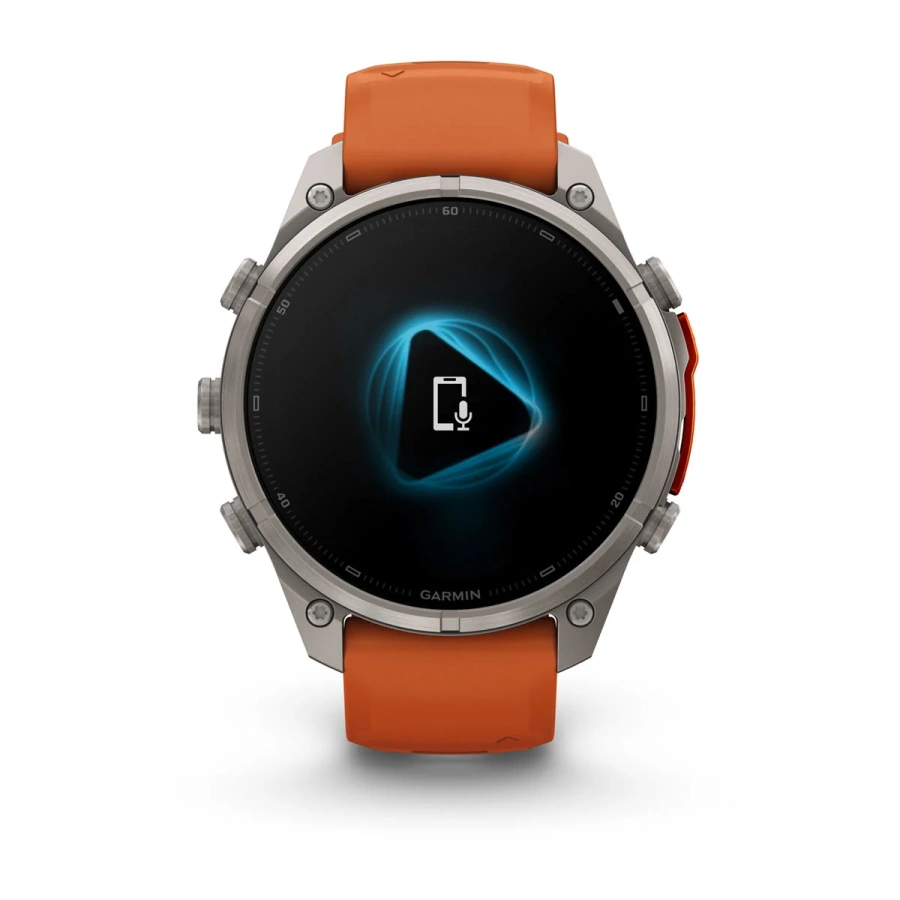 Смарт-годинник Garmin Fenix 9 Pro 47mm Titanium Case with Autumn Orange/Spark Orange Silicone Band (010-04336-05/06)