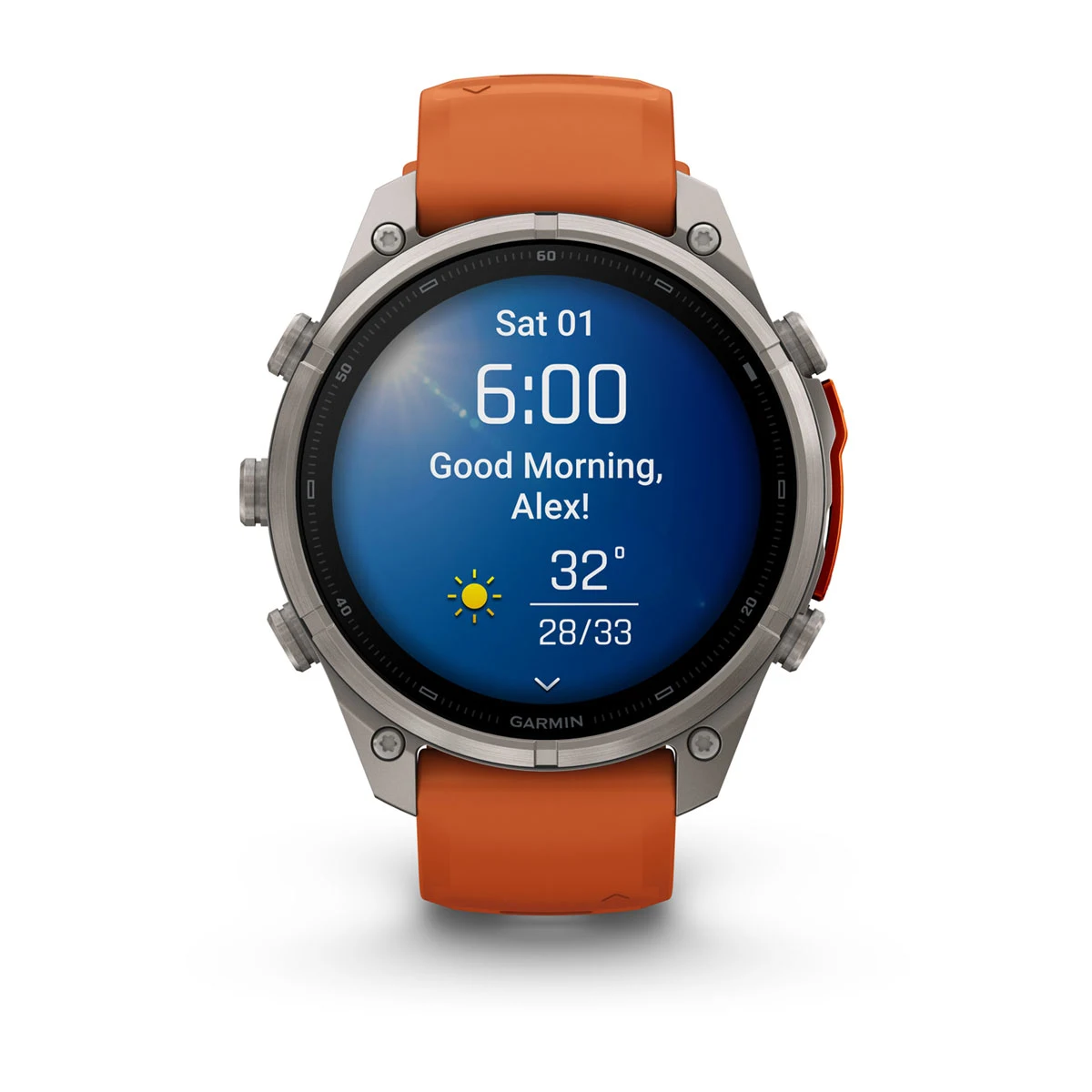 Смарт-годинник Garmin Fenix 9 Pro 47mm Titanium Case with Autumn Orange/Spark Orange Silicone Band (010-04336-05/06)