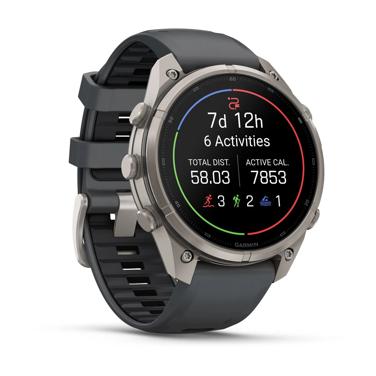 Смарт-годинник Garmin Fenix 9 Pro 47mm Titanium Case with Graphite/Black Silicone Band (010-04336-25/26)