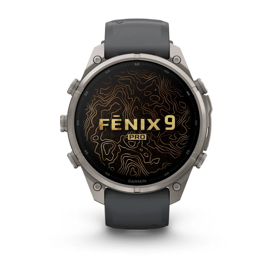 Смарт-годинник Garmin Fenix 9 Pro 47mm Titanium Case with Graphite/Black Silicone Band (010-04336-25/26)