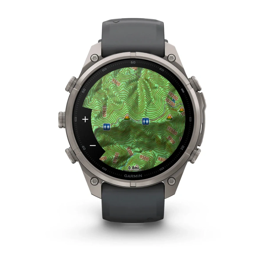 Смарт-годинник Garmin Fenix 9 Pro 47mm Titanium Case with Graphite/Black Silicone Band (010-04336-25/26)