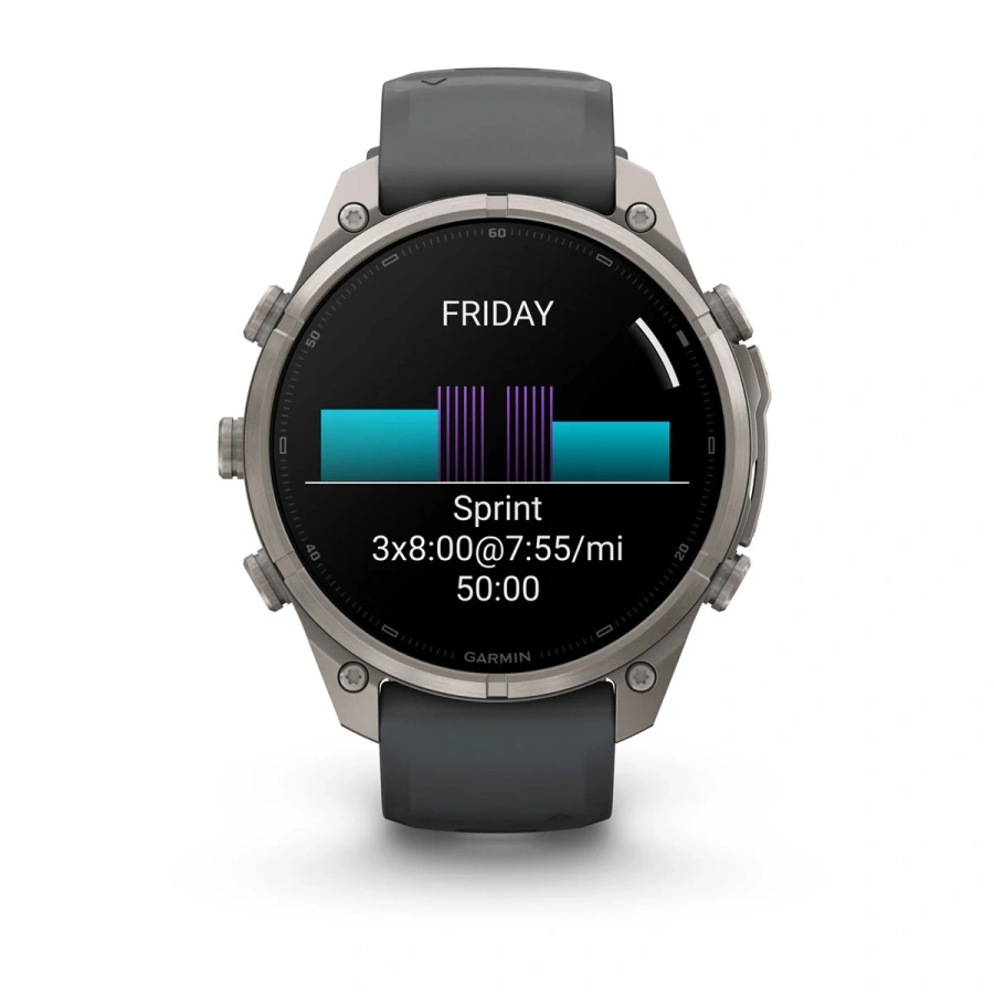 Смарт-годинник Garmin Fenix 9 Pro 47mm Titanium Case with Graphite/Black Silicone Band (010-04336-25/26)