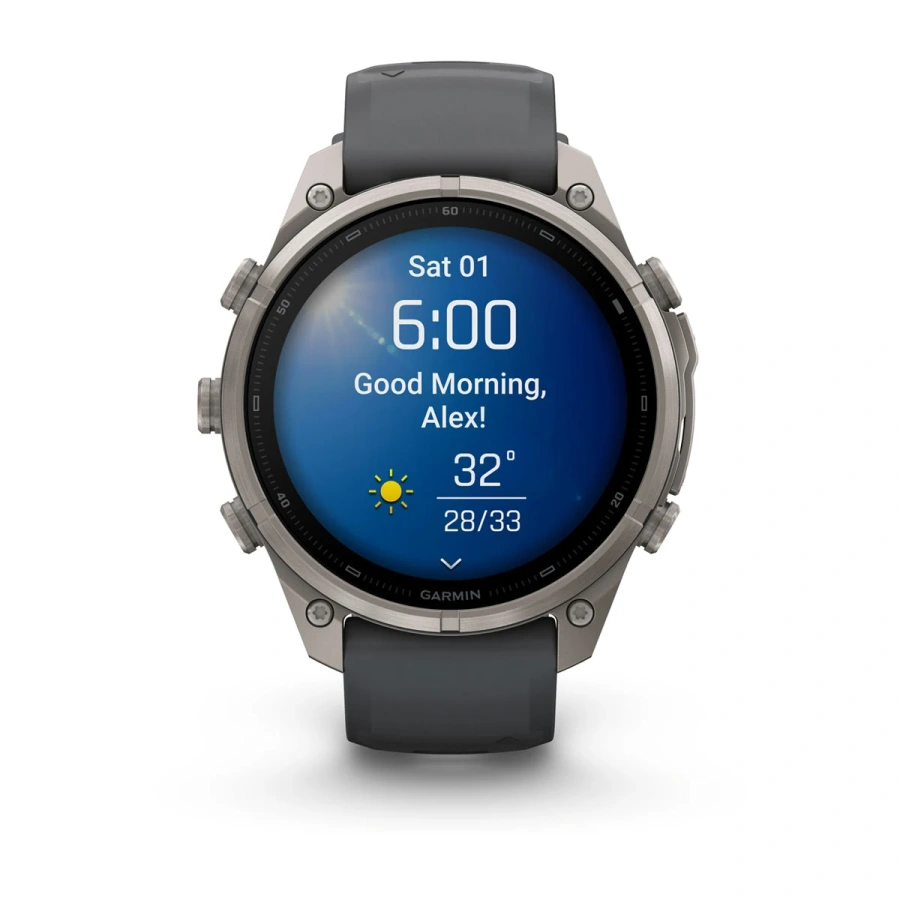 Смарт-годинник Garmin Fenix 9 Pro 47mm Titanium Case with Graphite/Black Silicone Band (010-04336-25/26)