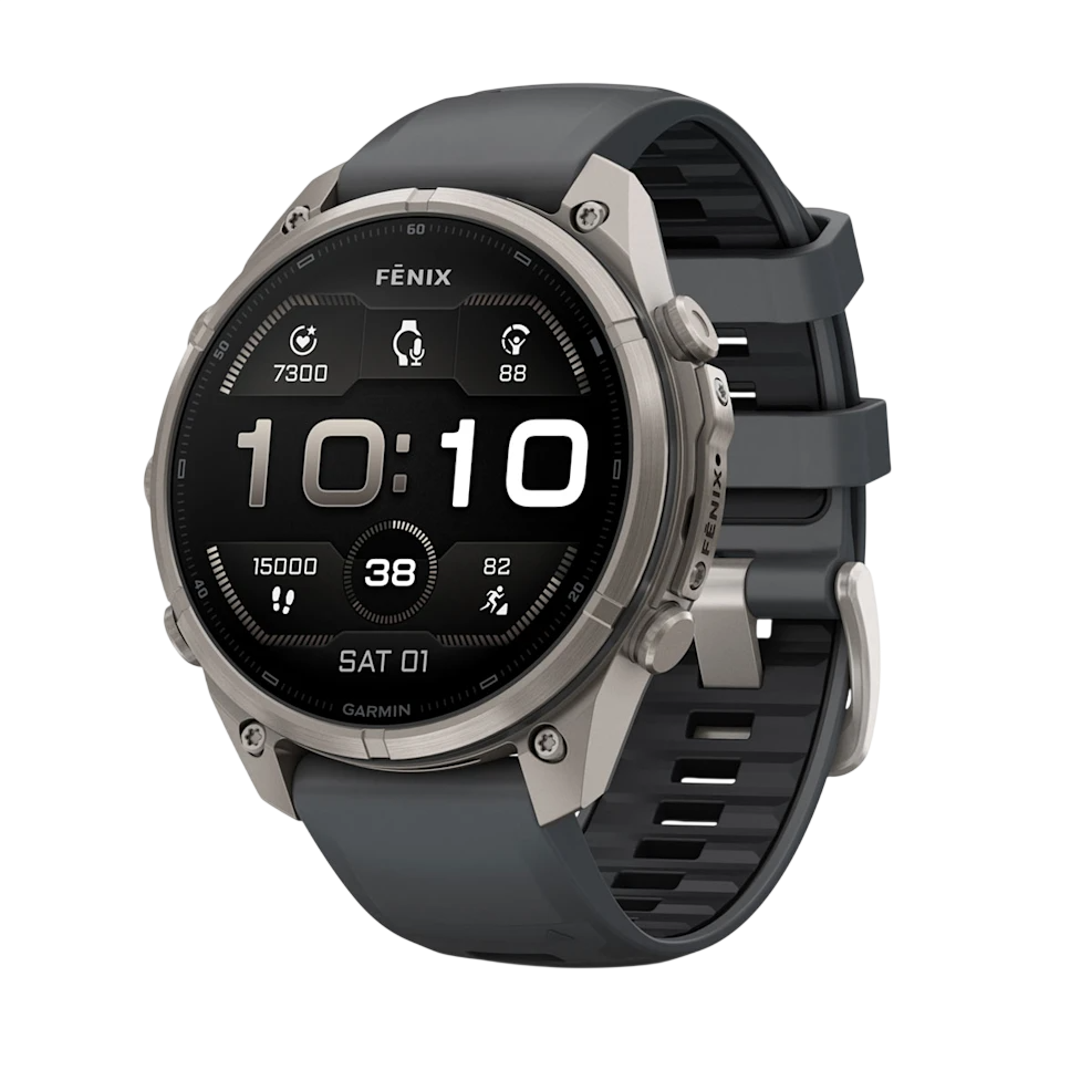 Смарт-годинник Garmin Fenix 9 Pro 47mm Titanium Case with Graphite/Black Silicone Band (010-04336-25/26)