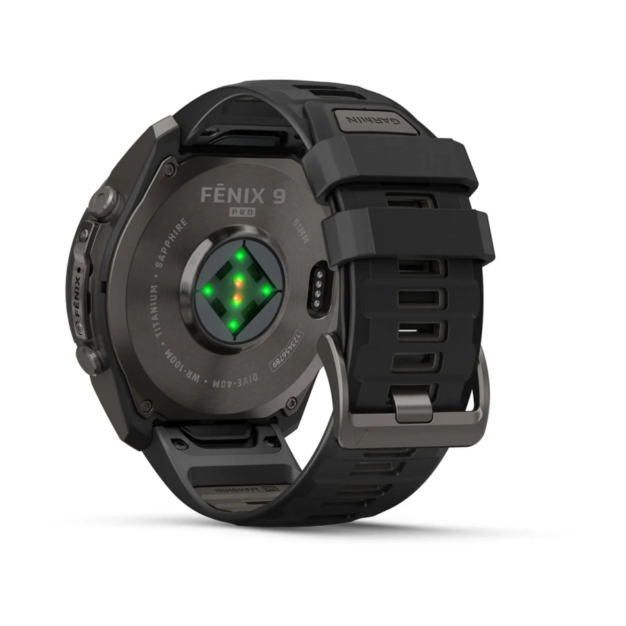 Смарт-годинник Garmin Fenix 9 Pro inReach 51mm Carbon Gray DLC Titanium Case with Black/Pebble Gray Silicone Band (010-04337-10/11)