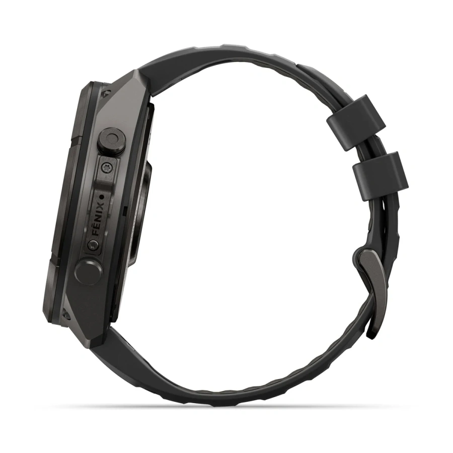 Смарт-годинник Garmin Fenix 9 Pro inReach 51mm Carbon Gray DLC Titanium Case with Black/Pebble Gray Silicone Band (010-04337-10/11)