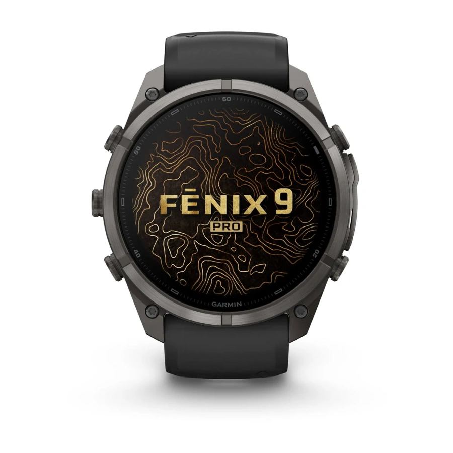 Смарт-годинник Garmin Fenix 9 Pro inReach 51mm Carbon Gray DLC Titanium Case with Black/Pebble Gray Silicone Band (010-04337-10/11)