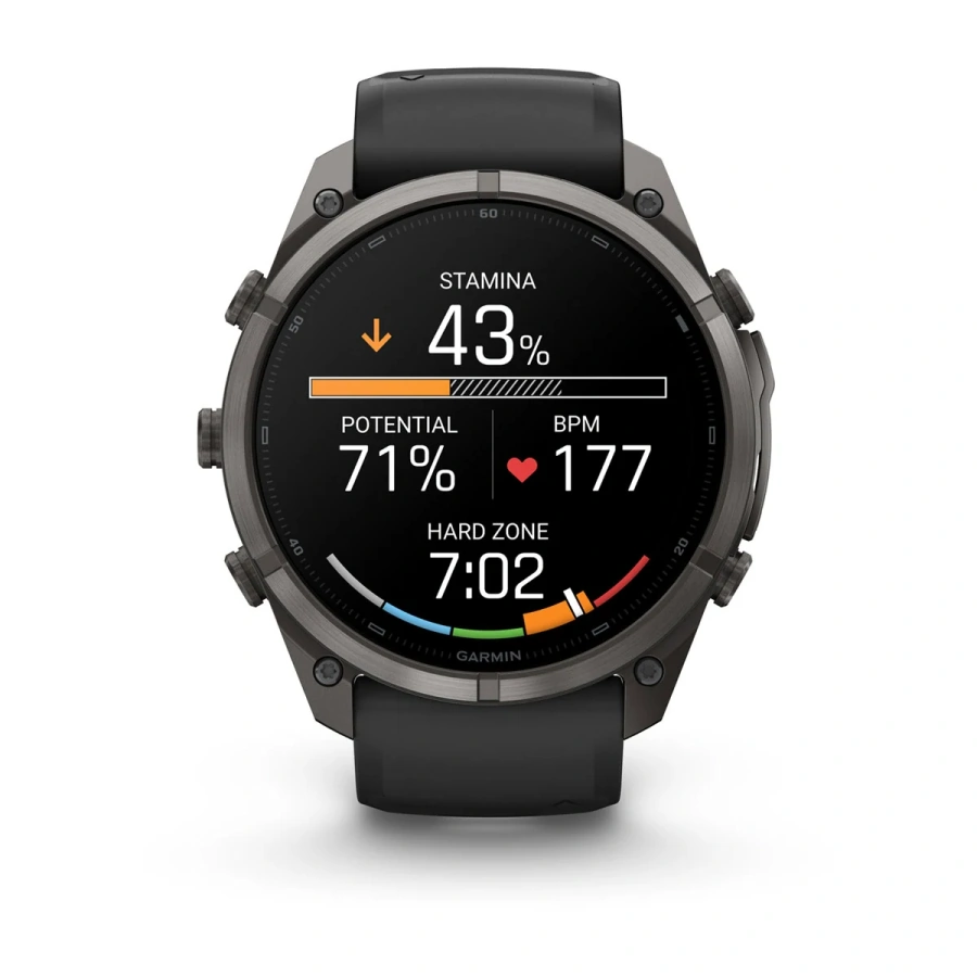 Смарт-годинник Garmin Fenix 9 Pro inReach 51mm Carbon Gray DLC Titanium Case with Black/Pebble Gray Silicone Band (010-04337-10/11)