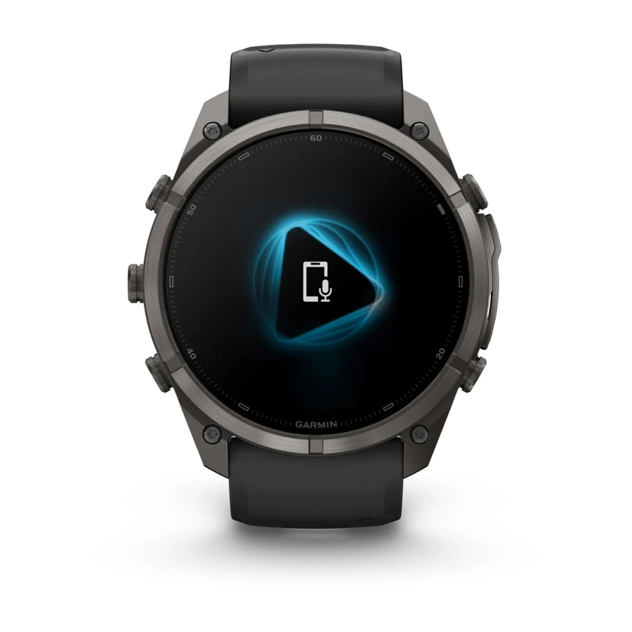 Смарт-годинник Garmin Fenix 9 Pro inReach 51mm Carbon Gray DLC Titanium Case with Black/Pebble Gray Silicone Band (010-04337-10/11)