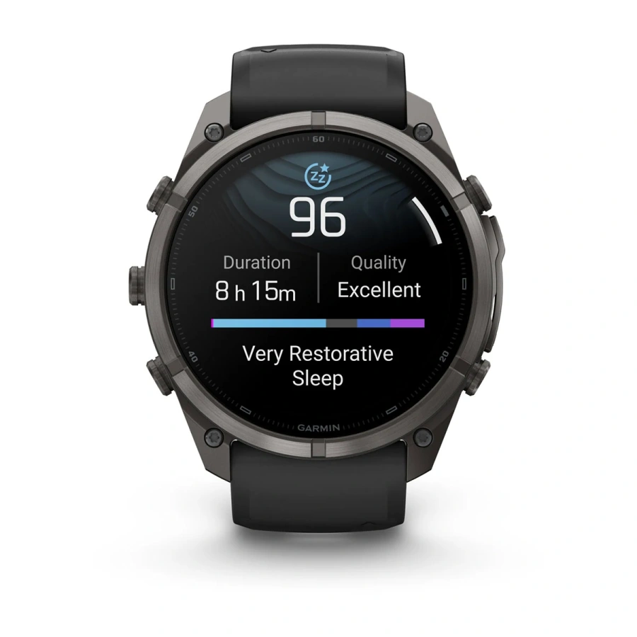 Смарт-годинник Garmin Fenix 9 Pro inReach 51mm Carbon Gray DLC Titanium Case with Black/Pebble Gray Silicone Band (010-04337-10/11)