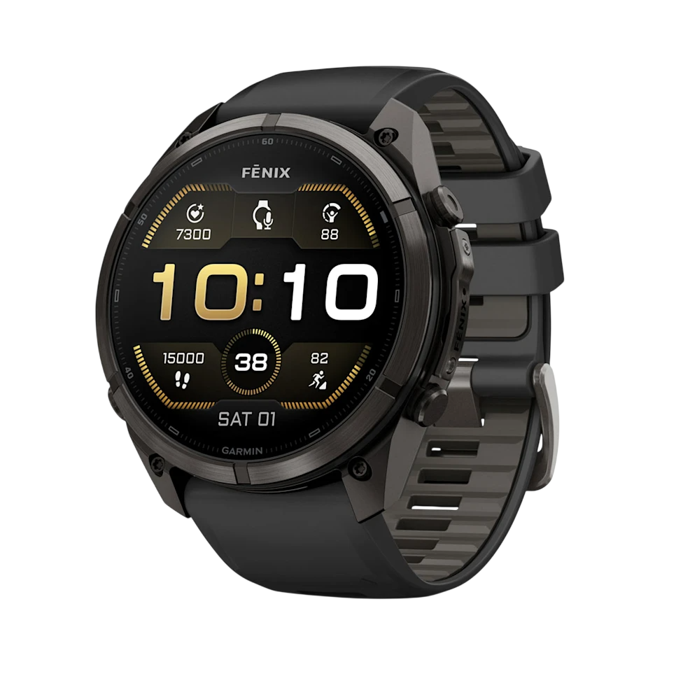 Смарт-годинник Garmin Fenix 9 Pro 51mm Carbon Gray DLC Titanium Case with Black/Pebble Gray Silicone Band (010-04337-15/16)