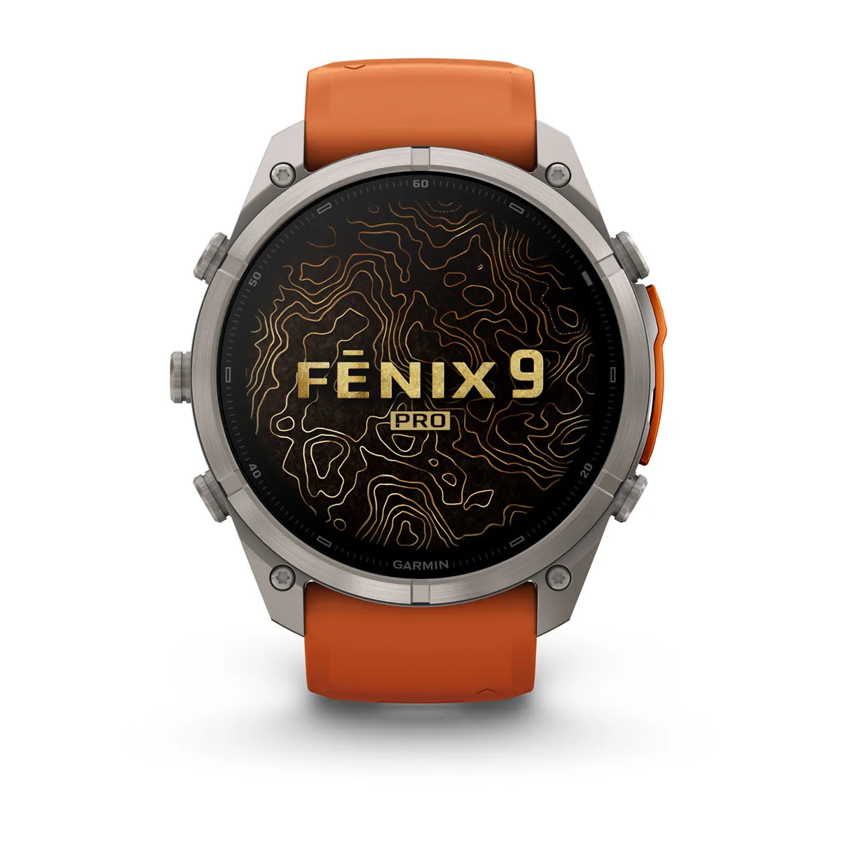 Смарт-годинник Garmin Fenix 9 Pro 51mm Titanium Case with Autumn Orange/Spark Orange Silicone Band (010-04337-05/06)