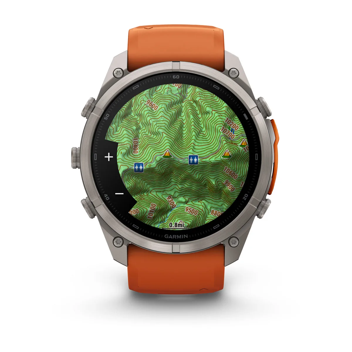 Смарт-годинник Garmin Fenix 9 Pro 51mm Titanium Case with Autumn Orange/Spark Orange Silicone Band (010-04337-05/06)