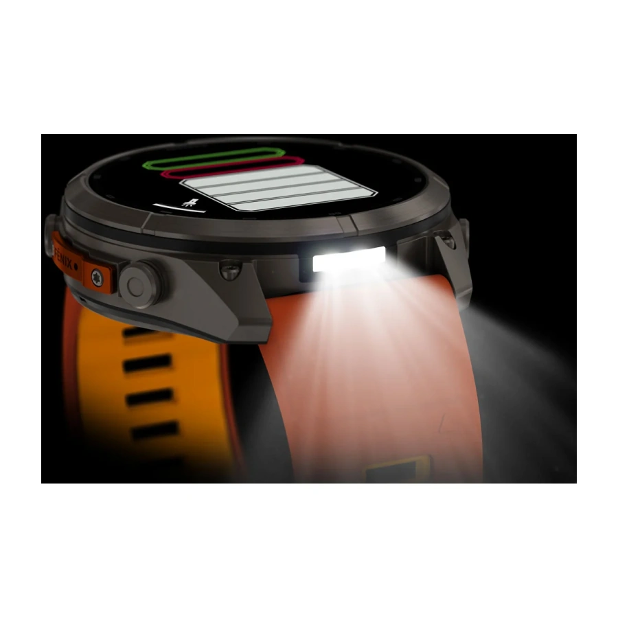 Смарт-годинник Garmin Fenix 9 Pro 51mm Titanium Case with Autumn Orange/Spark Orange Silicone Band (010-04337-05/06)