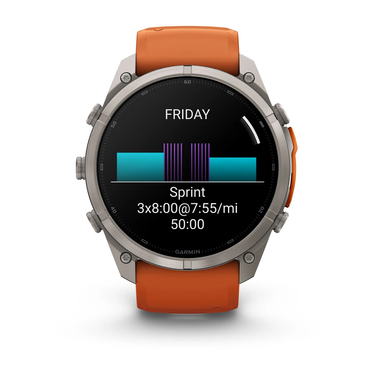 Смарт-годинник Garmin Fenix 9 Pro 51mm Titanium Case with Autumn Orange/Spark Orange Silicone Band (010-04337-05/06)