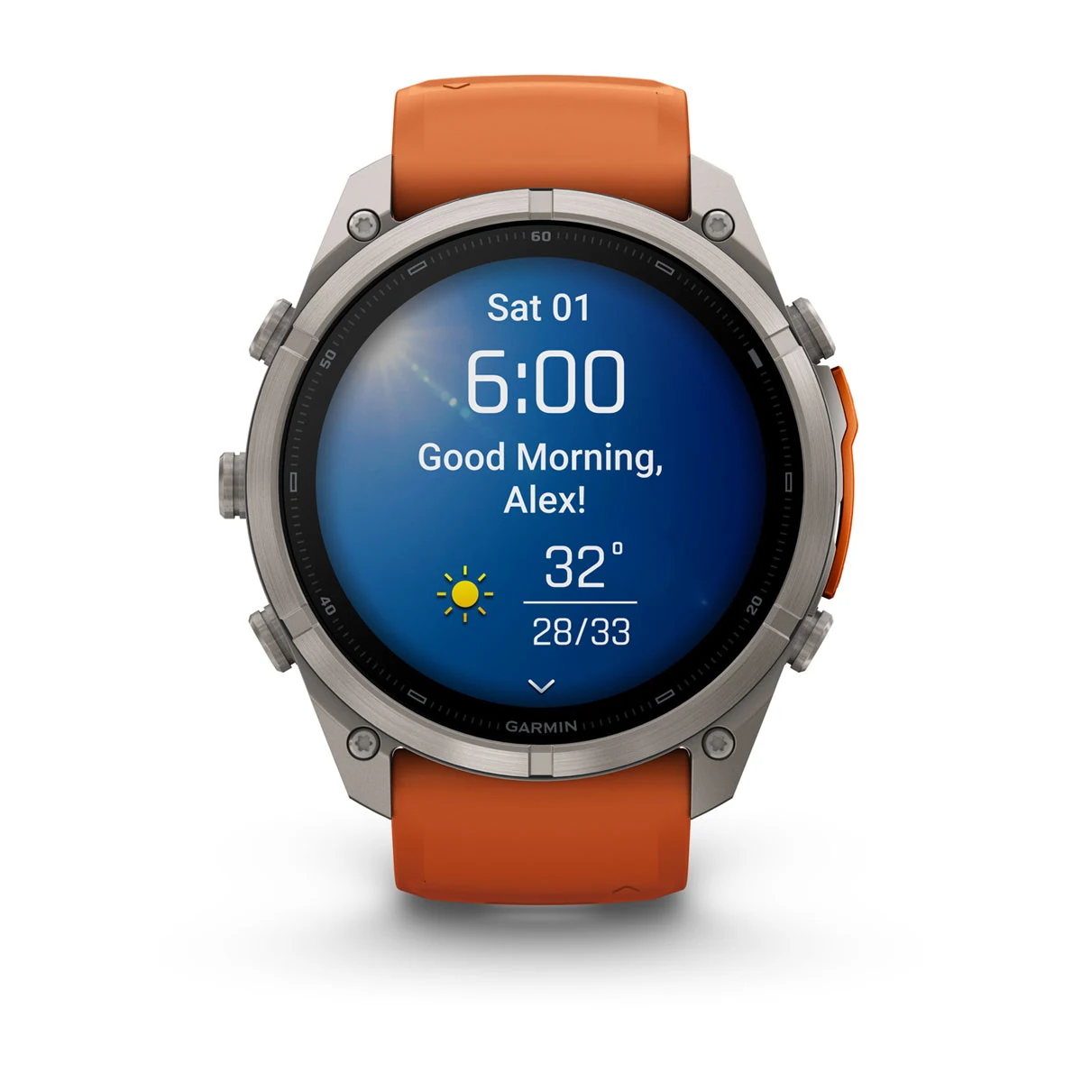 Смарт-годинник Garmin Fenix 9 Pro 51mm Titanium Case with Autumn Orange/Spark Orange Silicone Band (010-04337-05/06)