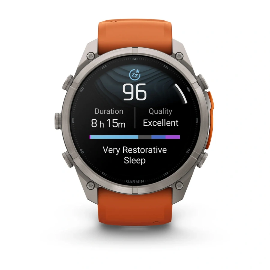 Смарт-годинник Garmin Fenix 9 Pro 51mm Titanium Case with Autumn Orange/Spark Orange Silicone Band (010-04337-05/06)