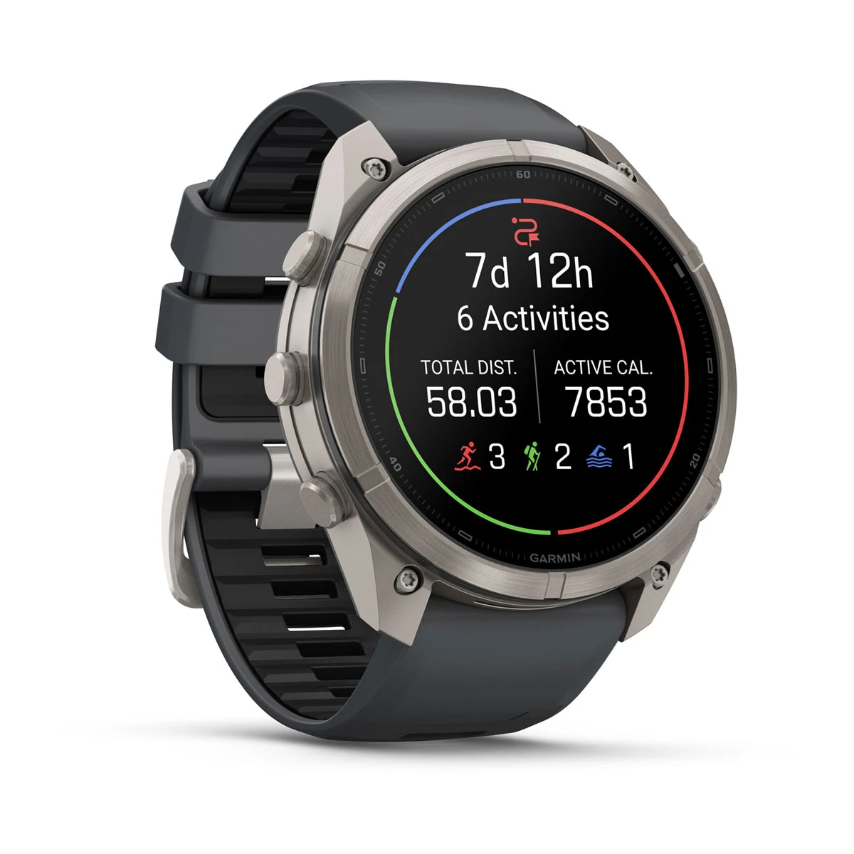 Смарт-годинник Garmin Fenix 9 Pro inReach 51mm Titanium Case with Graphite/Black Silicone Band (010-04337-20/21)