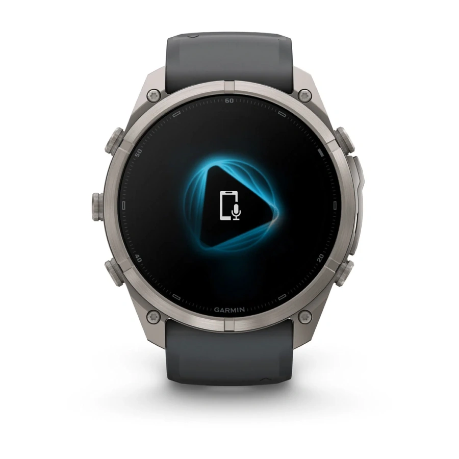 Смарт-годинник Garmin Fenix 9 Pro inReach 51mm Titanium Case with Graphite/Black Silicone Band (010-04337-20/21)