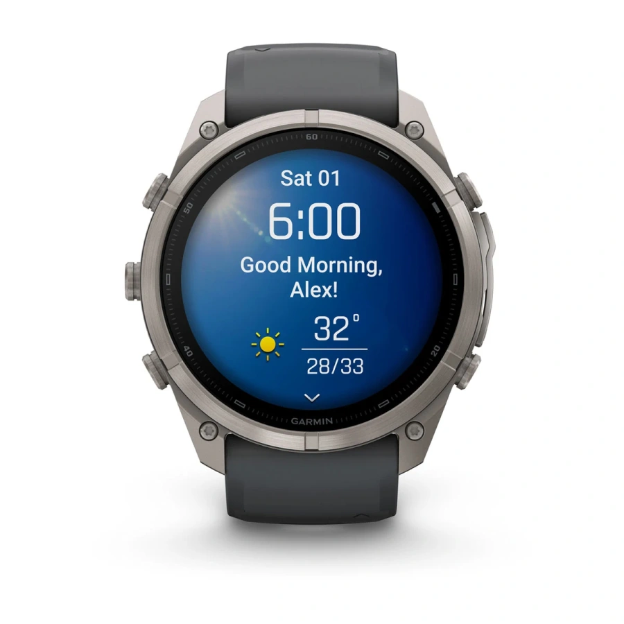 Смарт-годинник Garmin Fenix 9 Pro inReach 51mm Titanium Case with Graphite/Black Silicone Band (010-04337-20/21)