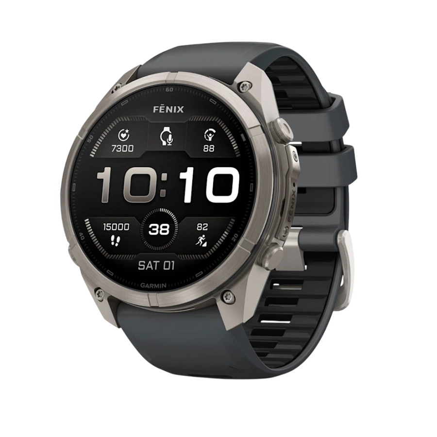 Смарт-годинник Garmin Fenix 9 Pro 51mm Titanium Case with Graphite/Black Silicone Band (010-04337-25/26)