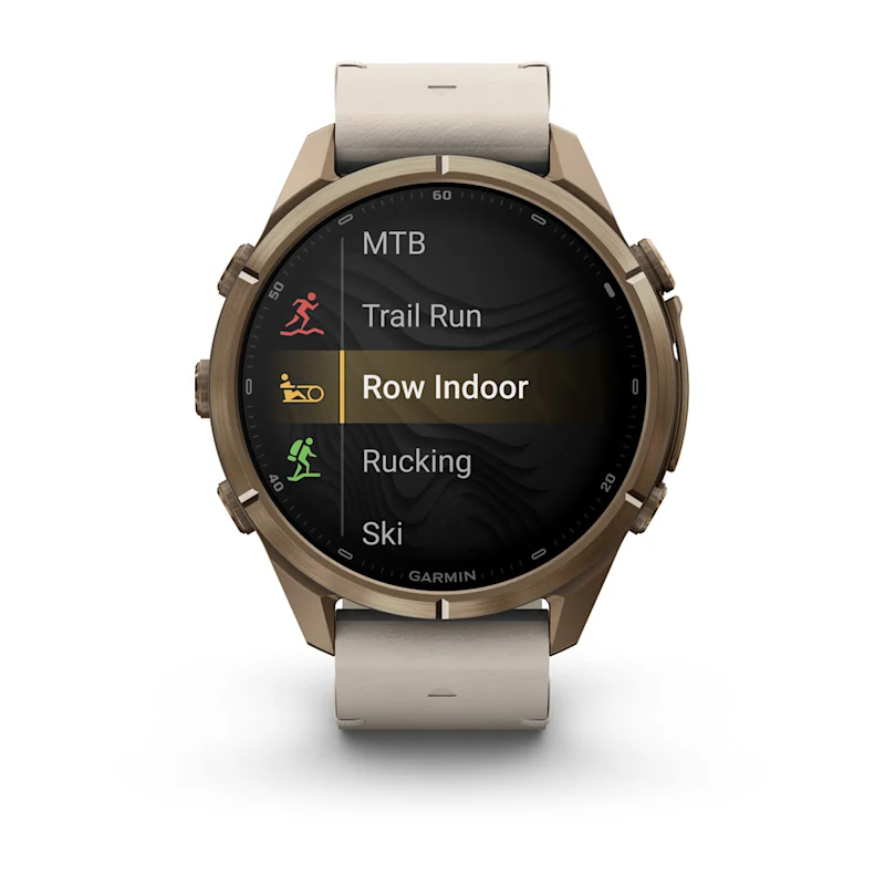 Смарт-годинник Garmin Fenix 9 Pro inReach 43mm Autumn Gold Titanium Case with Bone Leather Band (010-04335-40)