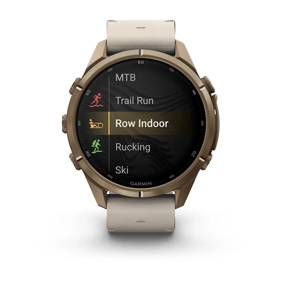 Смарт-годинник Garmin Fenix 9 Pro inReach 43mm Autumn Gold Titanium Case with Bone Leather Band (010-04335-40)