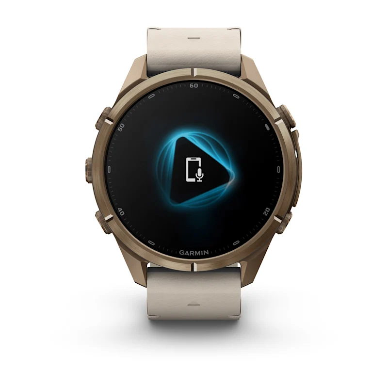 Смарт-годинник Garmin Fenix 9 Pro inReach 43mm Autumn Gold Titanium Case with Bone Leather Band (010-04335-40)