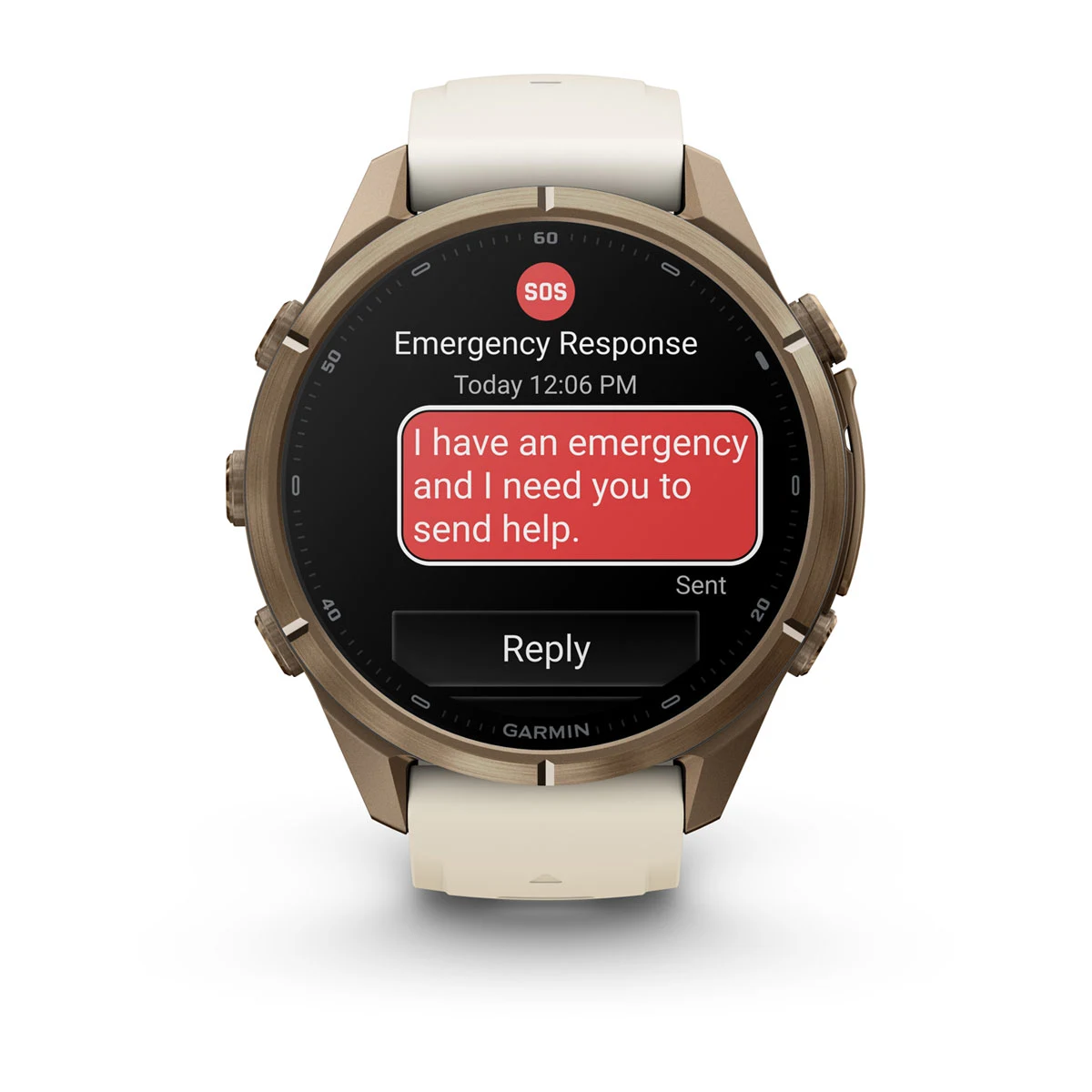 Смарт-годинник Garmin Fenix 9 Pro inReach 43mm Autumn Gold Titanium Case with Cream/French Gray Silicone Band (010-04335-20/21)