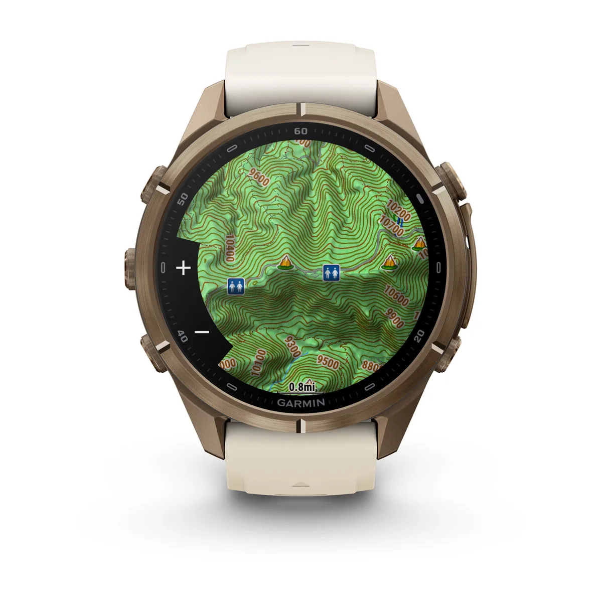 Смарт-годинник Garmin Fenix 9 Pro inReach 43mm Autumn Gold Titanium Case with Cream/French Gray Silicone Band (010-04335-20/21)