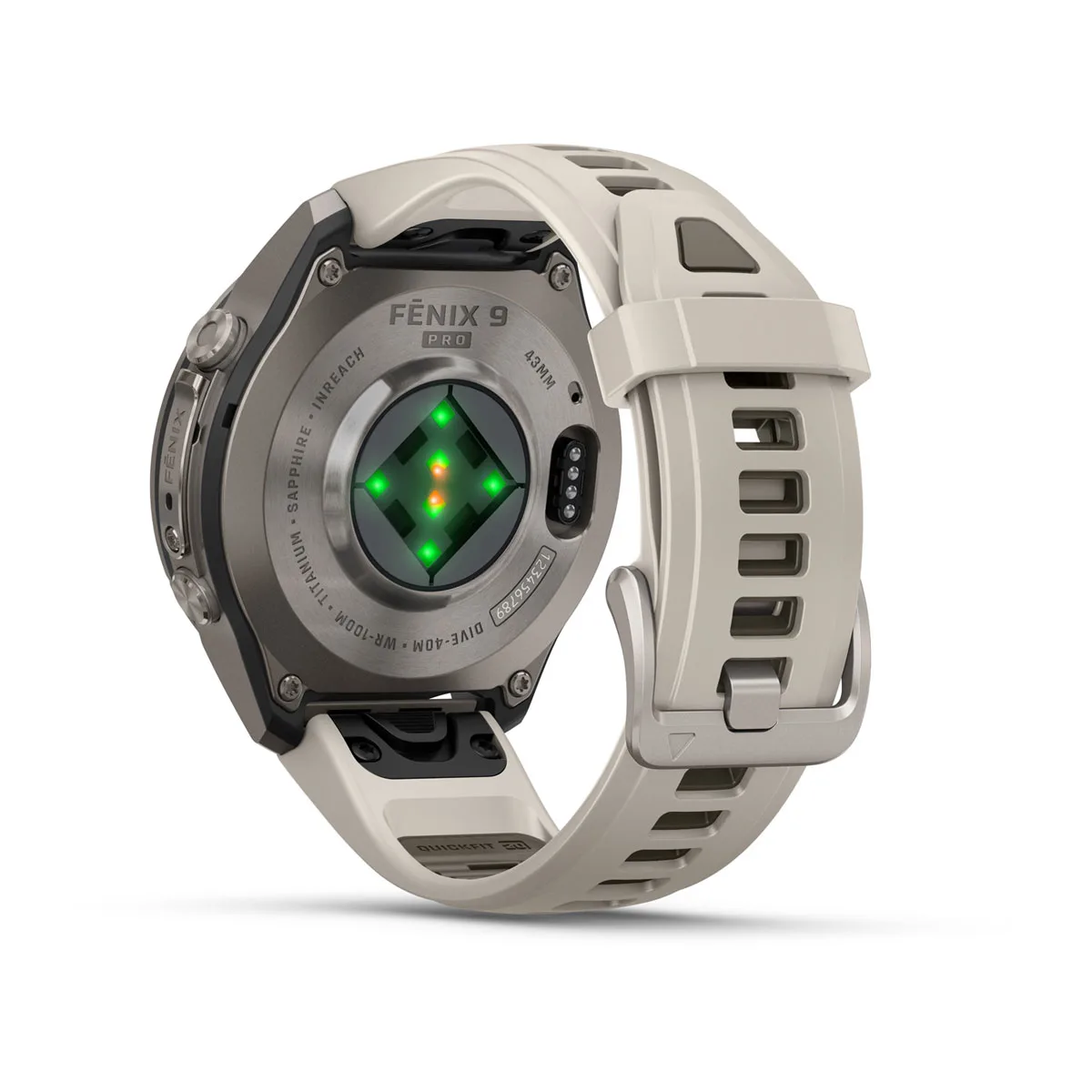 Смарт-годинник Garmin Fenix 9 Pro inReach 43mm Titanium Case with Fog Gray/Dark Sandstone Silicone Band (010-04335-80/81)