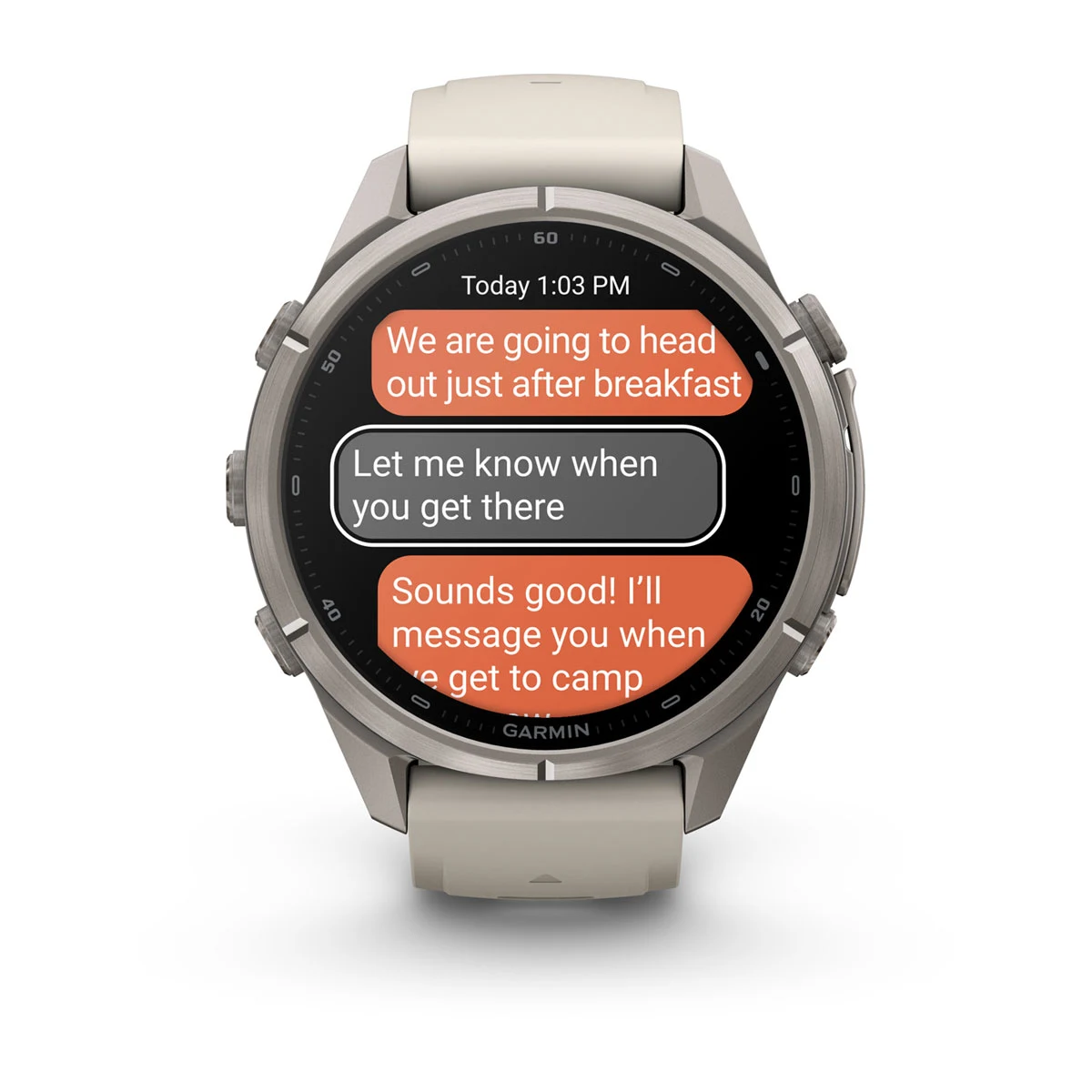 Смарт-годинник Garmin Fenix 9 Pro inReach 43mm Titanium Case with Fog Gray/Dark Sandstone Silicone Band (010-04335-80/81)