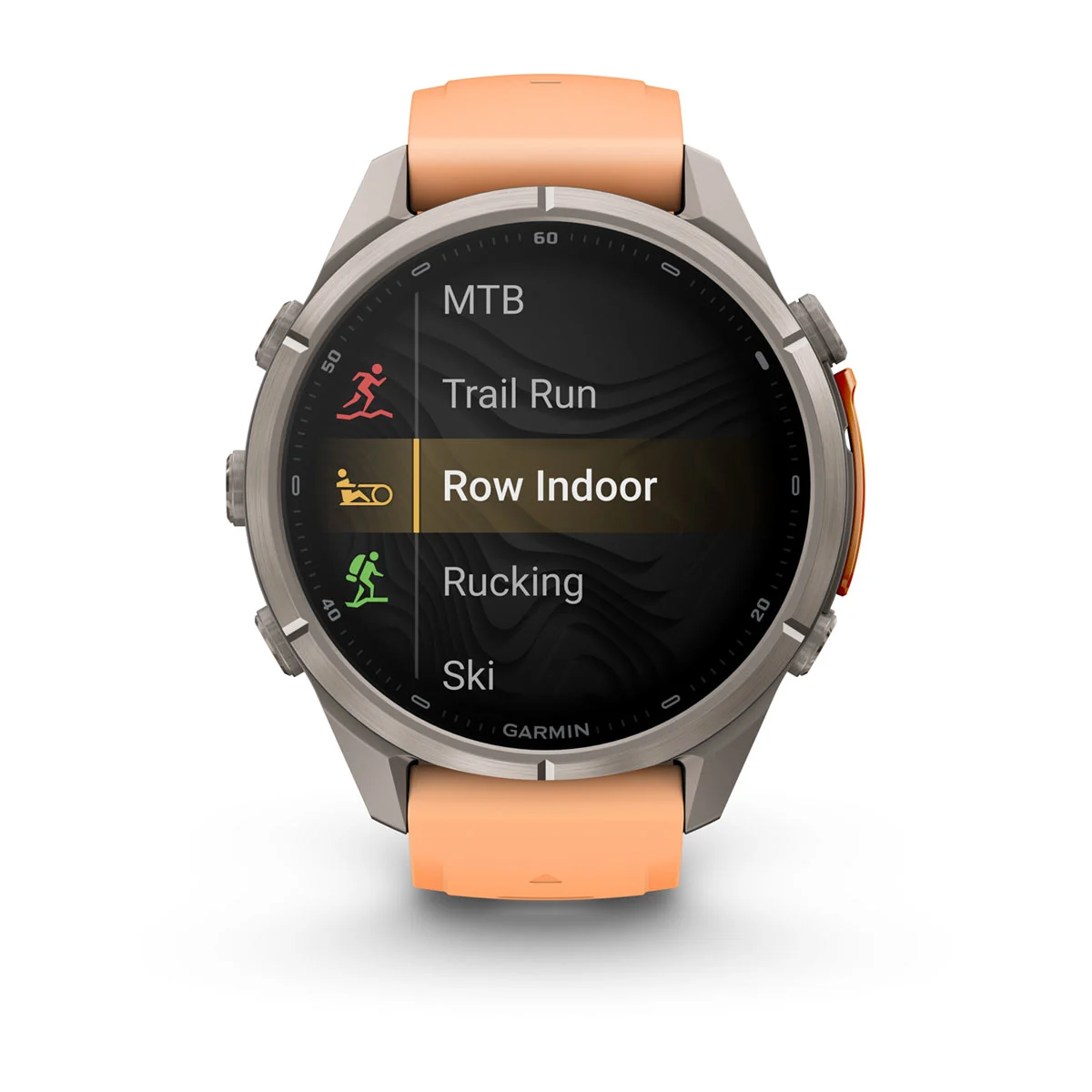 Смарт-годинник Garmin Fenix 9 Pro inReach 43mm Titanium Case with Shell Pink/Autumn Orange Silicone Band (010-04335-00/01)